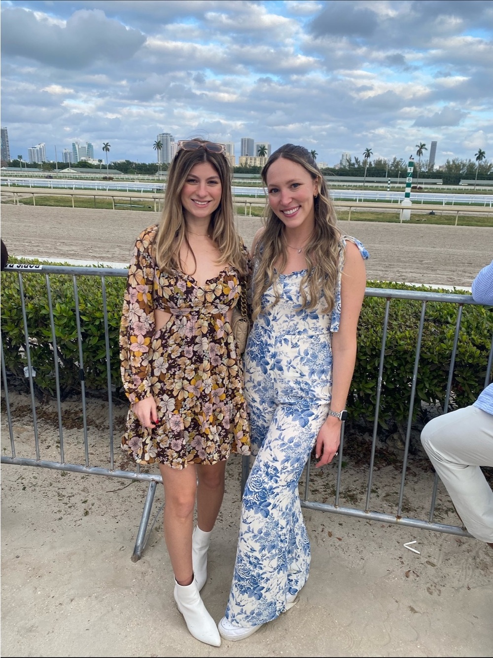 Astr Blue and White Floral Maxi Dress with Tie-Strap Shoulders